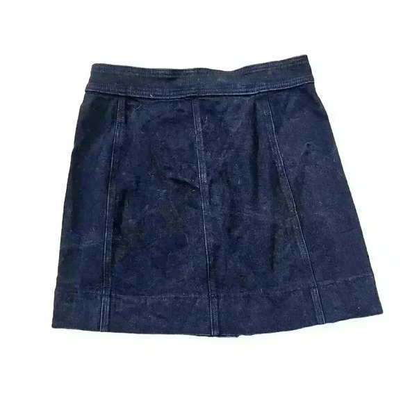 J crew mercantile Button Front Mini Skirt Denim black womens Size 4 - Picture 6 of 6